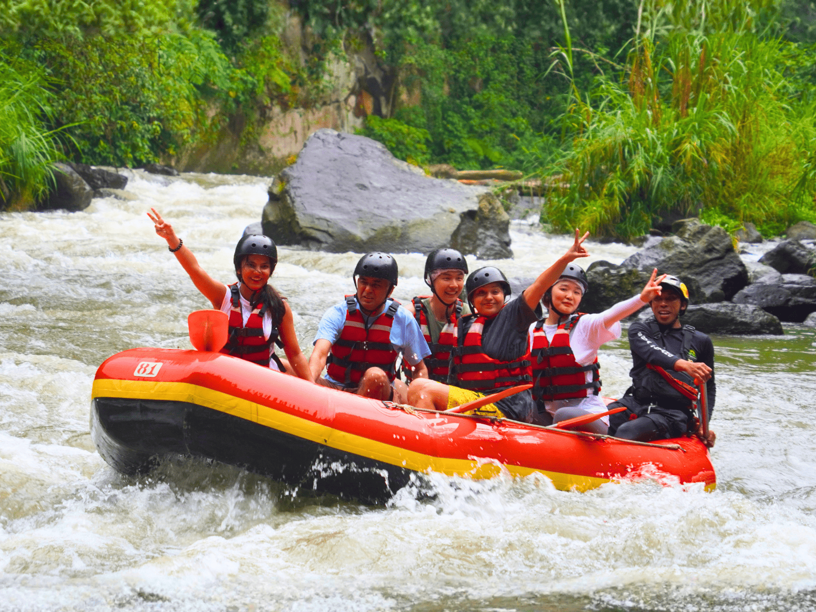 Whitewater rafting experience on Ayung River in Ubud, Bali