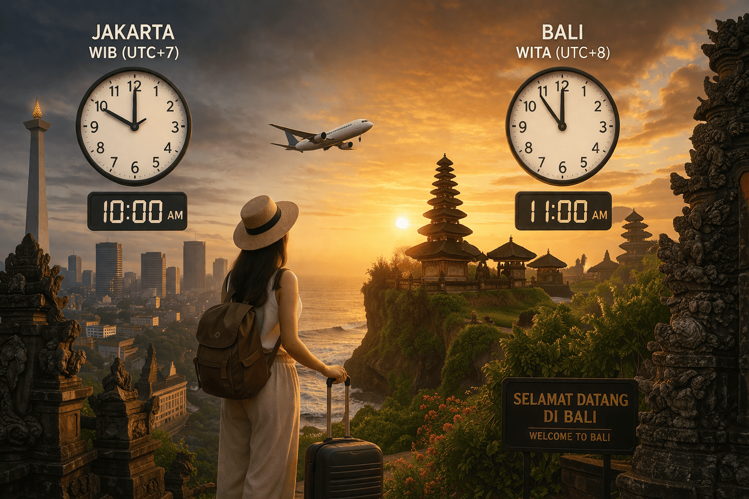 jakarta bali time difference